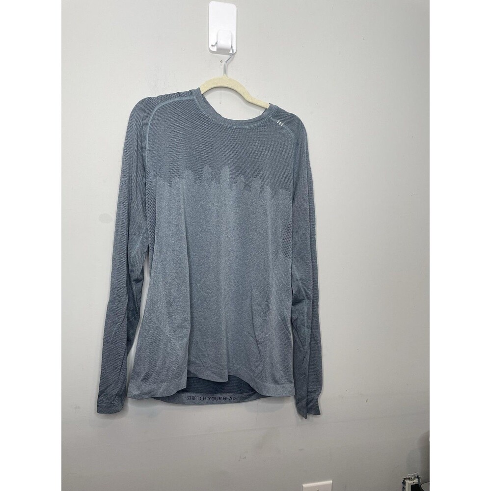 Lululemon Shirt Mens Large Blue Metal Vent Tech Skyline Activewear Workout